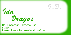 ida dragos business card